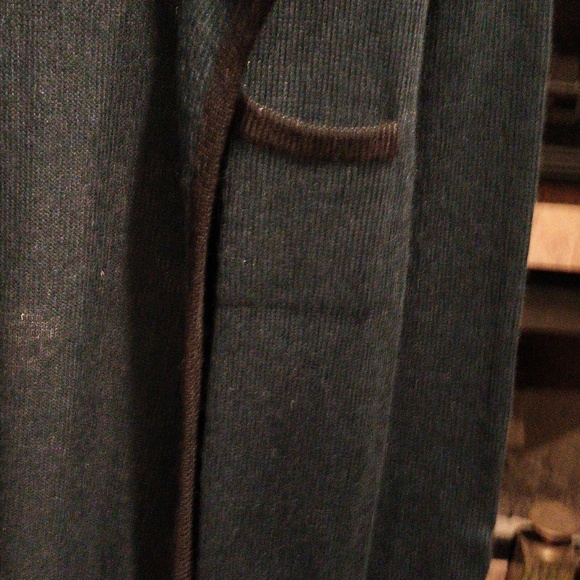 FINAL PRICE Peruvian Connection 100% Alpaca Forest Green Sweater w Black Trim - Picture 10 of 16